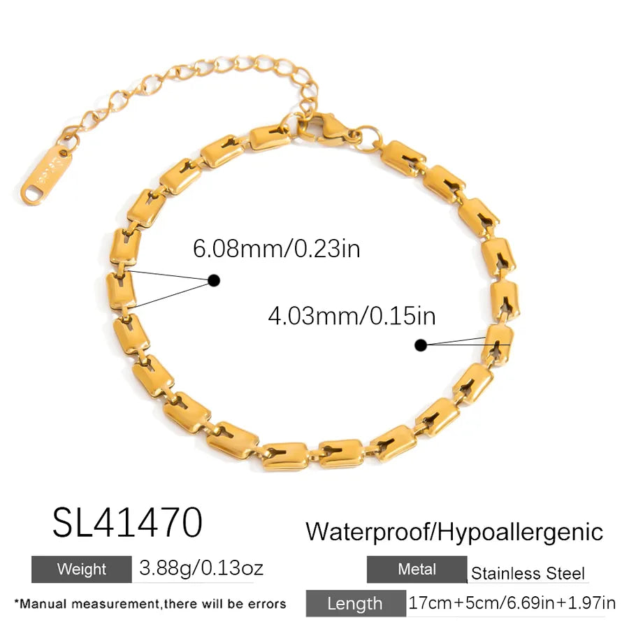 Elegant Glam Luxurious Infinity 304 Stainless Steel 18K Gold Plated Bracelets In Bulk