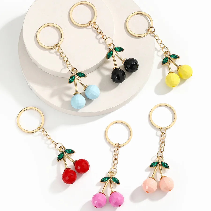 1 Piece Simple Style Cherry Acrylic Women's Bag Pendant Keychain