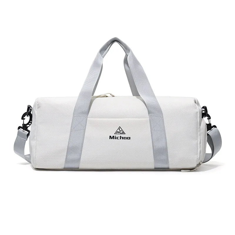 Women's Large Nylon Letter Solid Color Basic Classic Style Cylindrical Zipper travel bag