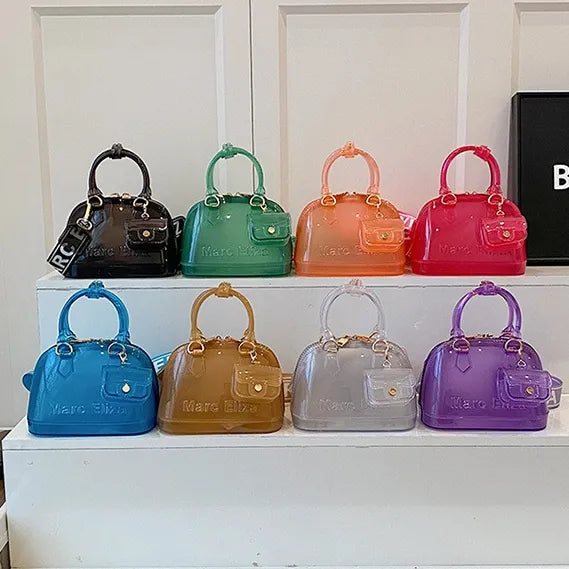 Bohao PVC  Jelly Bag Fashionable All-match Soft Handle Handbag Dirt-resistant and Easy-to-wash Summer Women's Crossbody Bag Customized