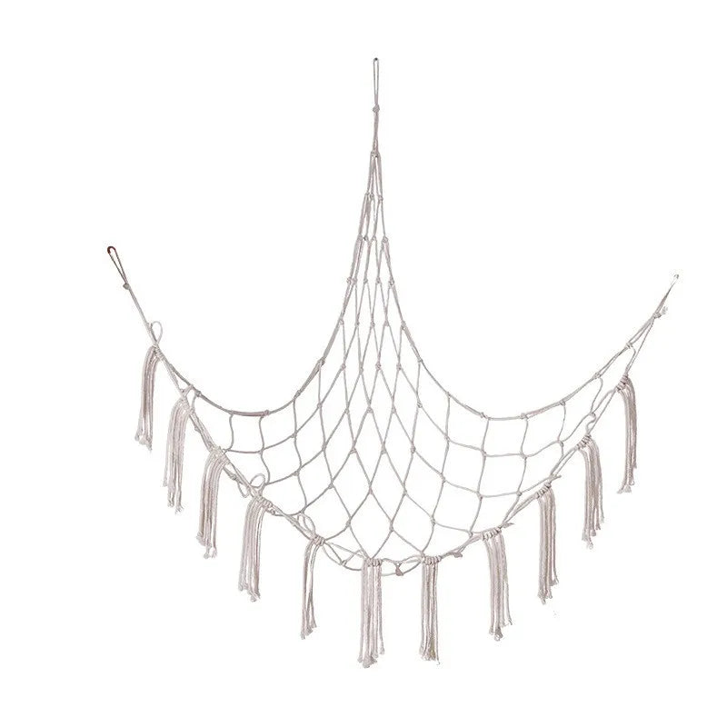 Cotton Rope Triangle Toy Net Pocket Hand-woven Children's Toy Storage Decorative Triangle Pocket Decorative Hanging Pocket