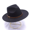 women's retro solid color big eaves floppy hat