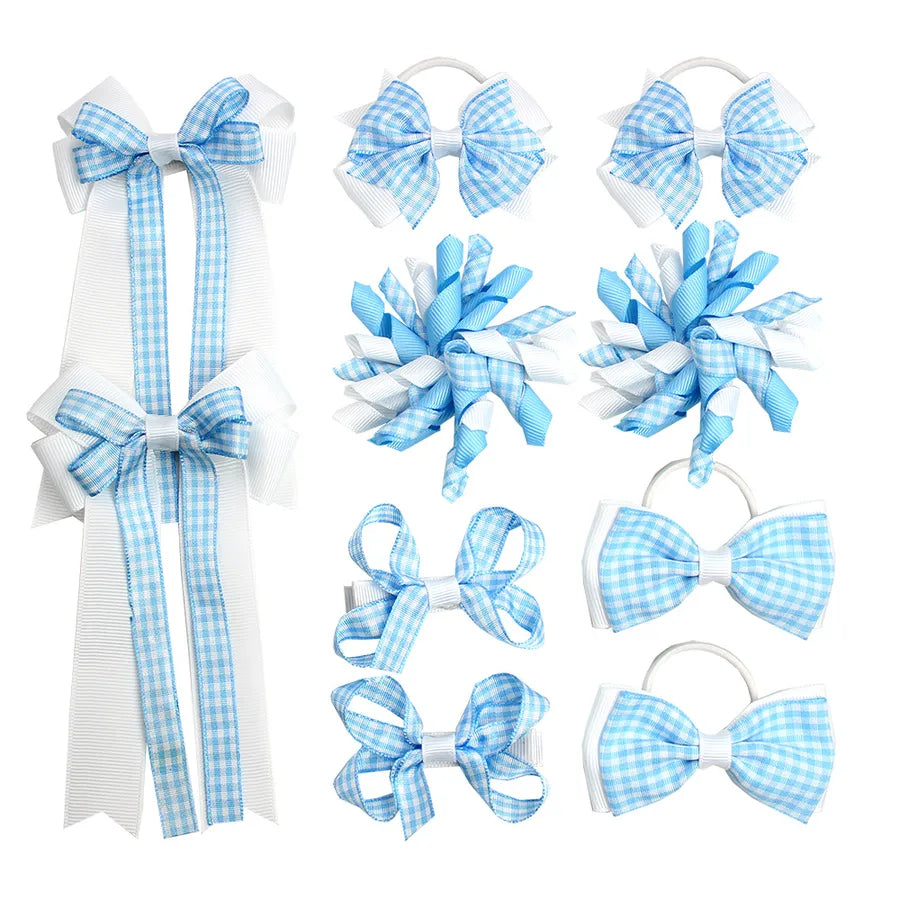 New Plaid Suit British Student Hair Accessories Plaid Bow Australian Student Curly Hair Clip Hair Tie