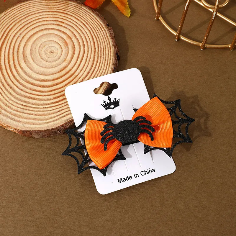 Women's Hip-Hop Funny Halloween Pattern Bow Knot Alloy Hair Clip