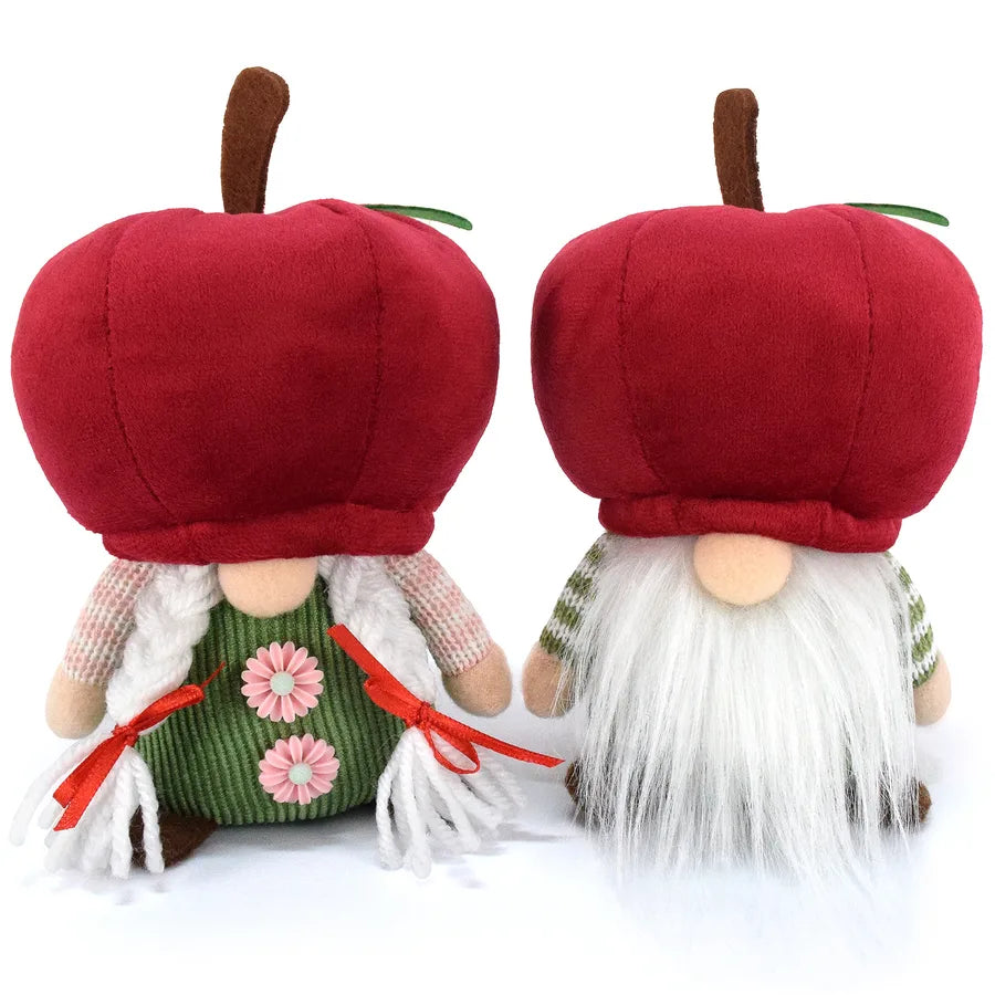 Christmas Autumn Winter Red Apple Faceless Doll Rudolph Fruit Dwarf Decoration Cute Style Polyester Material Props Decorations