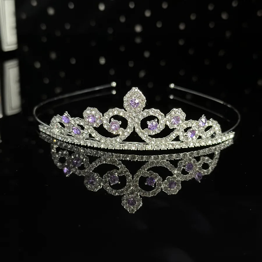 alloy children's crown hair band hair band headdress elegant temperament princess girl hair band crown wholesale