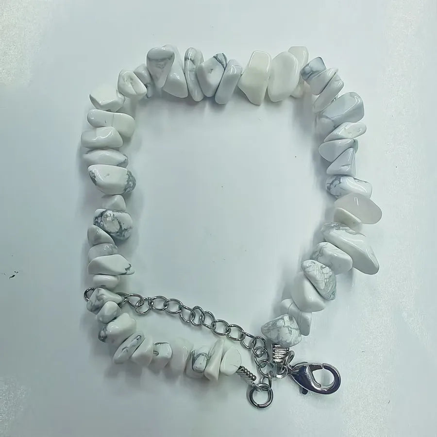 Elegant Cute Round natural stone cable chain Bracelets In Bulk