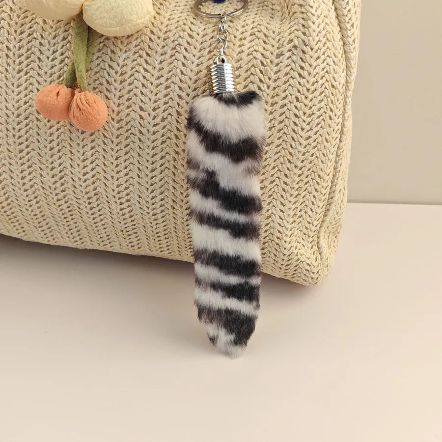 Simple Style Leopard Imitation Wool Unisex Bag Pendant Keychain
