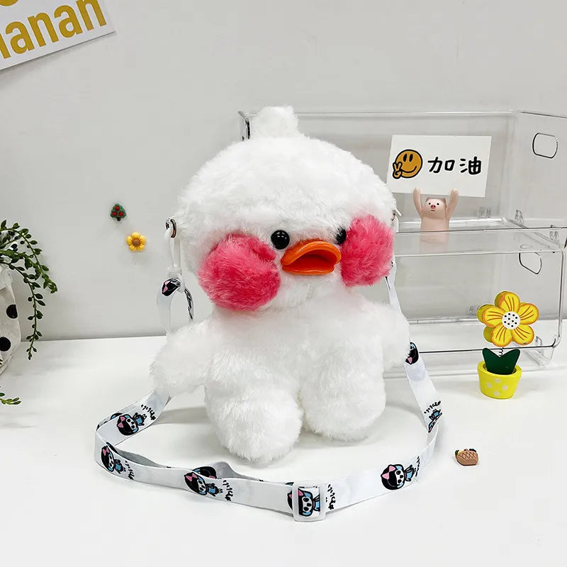 Cyber Celebrity Hyaluronic Acid Yellow Duck Doll Plush Children's Bag Cartoon Cute Doll Shoulder Crossbody Backpack Coin Purse
