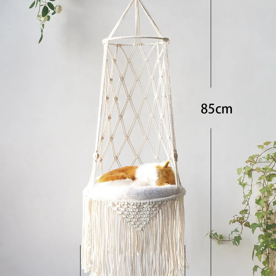 Christmas Valentine'S Day Mother'S Day Bohemian Irregular cotton thread Cat Nest Wall Art