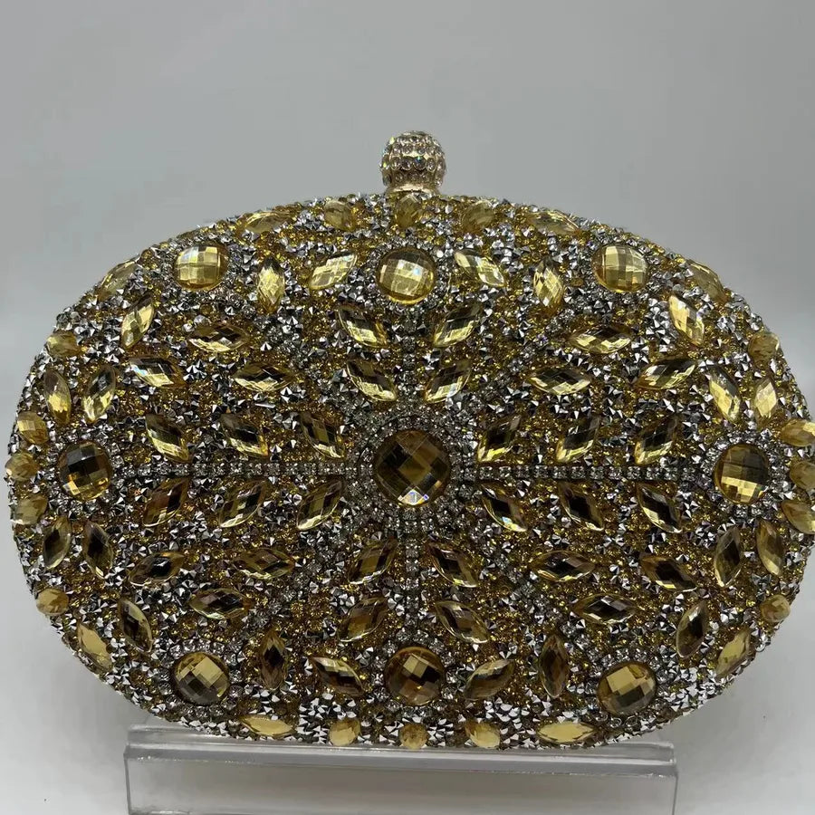 Sunflower Diamond-encrusted Dinner Bag Fashion Banquet Women's Clutch Bag Personality Dress Evening Bag