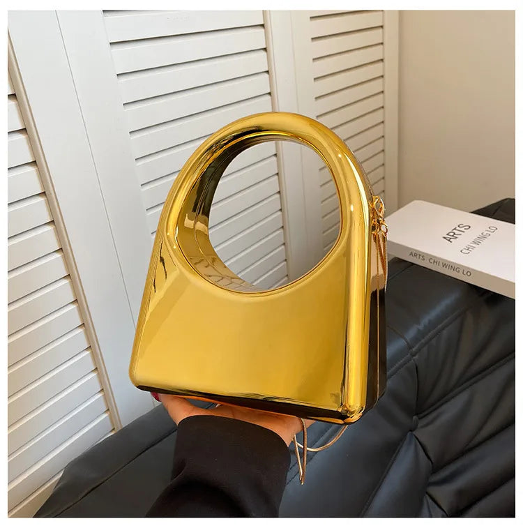 Women's Medium Arylic Solid Color Elegant Square Lock clasp Crossbody Bag