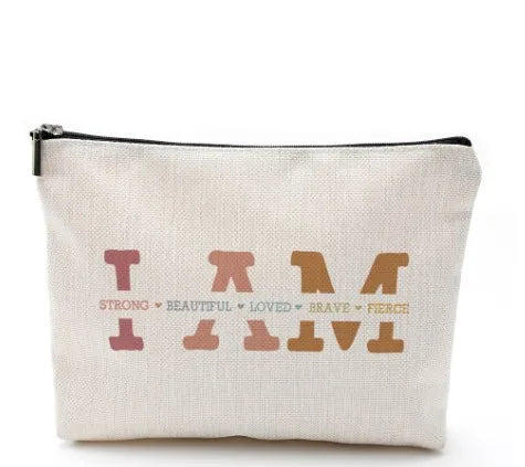 casual cartoon cotton and linen storage bag makeup bags