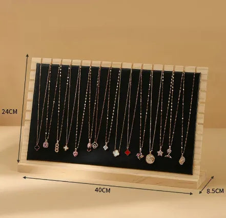 1 Piece solid wood Flannel Simple Style L Shape Jewelry Display