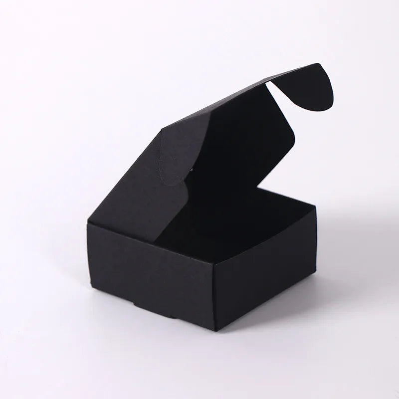 Spot Square Kraft Paper Jewelry Box Mini Jewelry Earrings Aircraft Box Handmade Soap Packaging Box Customization