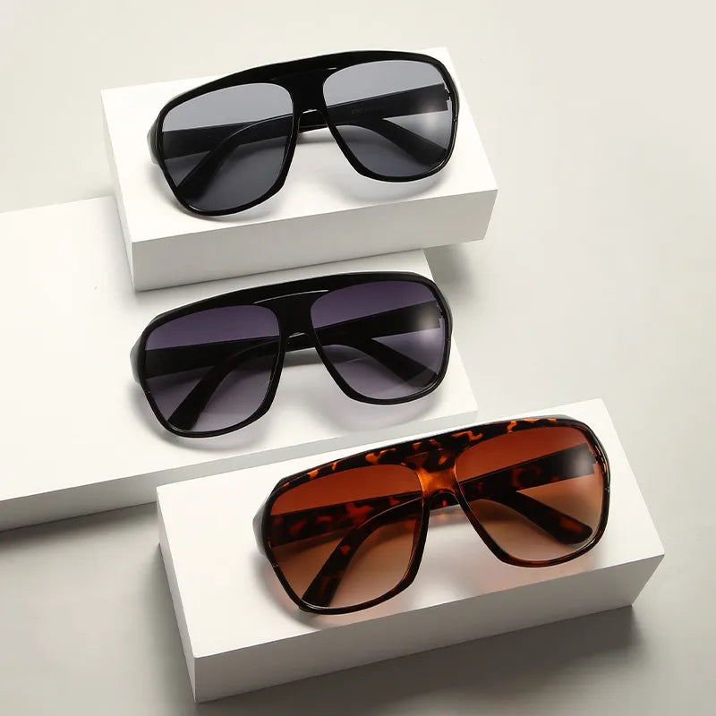 modern style solid color pc toad glasses full frame men's sunglasses