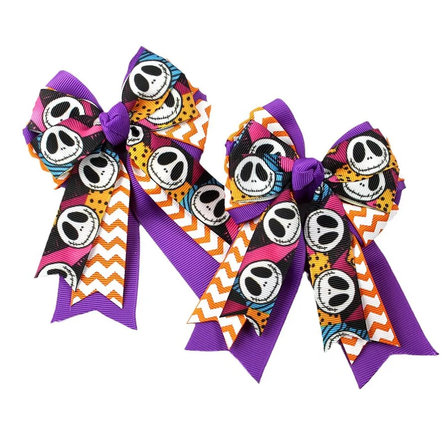 Halloween Butterfly Knot Ribbon Hair Clip Spider Ghost Girls Children's Funny Hair Accessories  Style