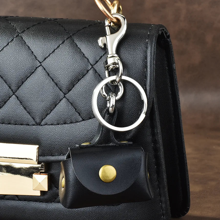1 Piece Retro Classic Style Bag Pu Leather Alloy Plating Bag Pendant Keychain