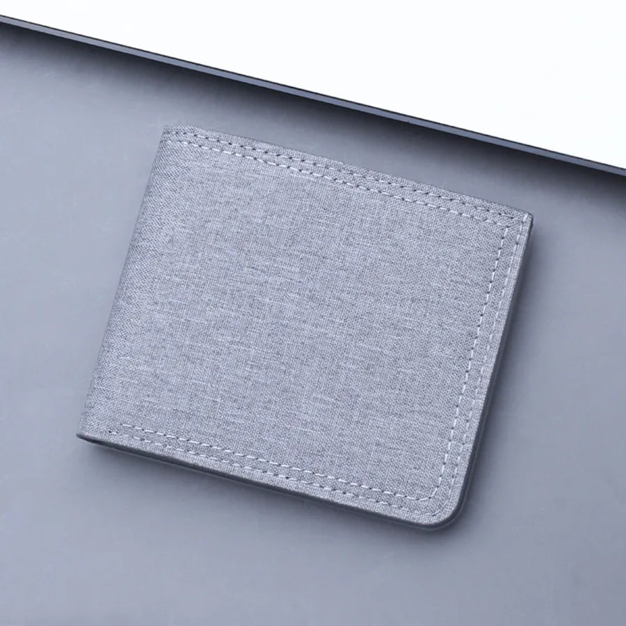 men's short canvas wallet wallet men's zipper wallet men's denim new men's non-standard ultra-thin