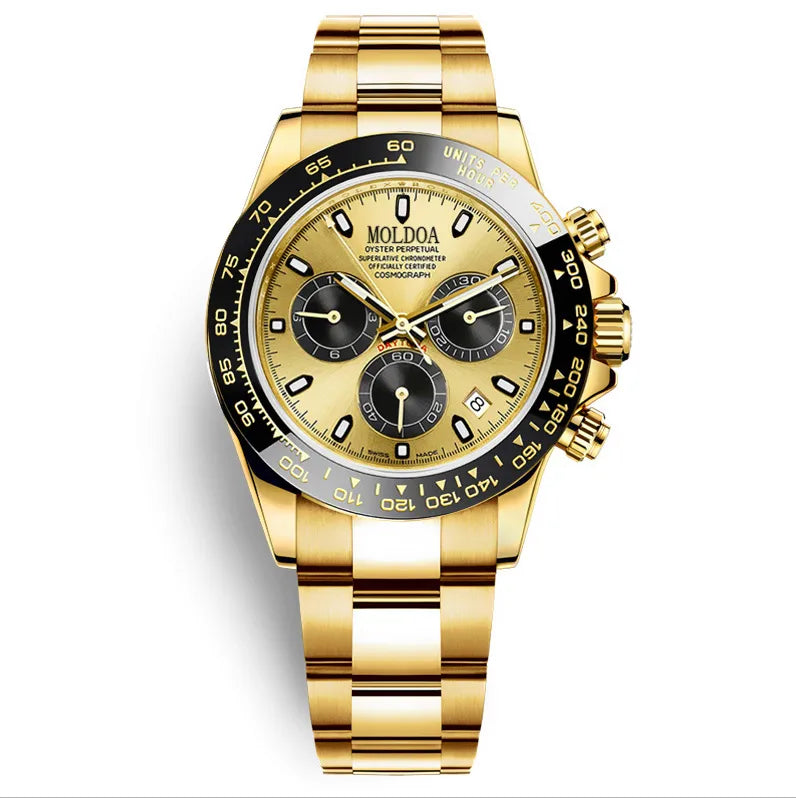 business geometric butterfly double snap quartz men's watches