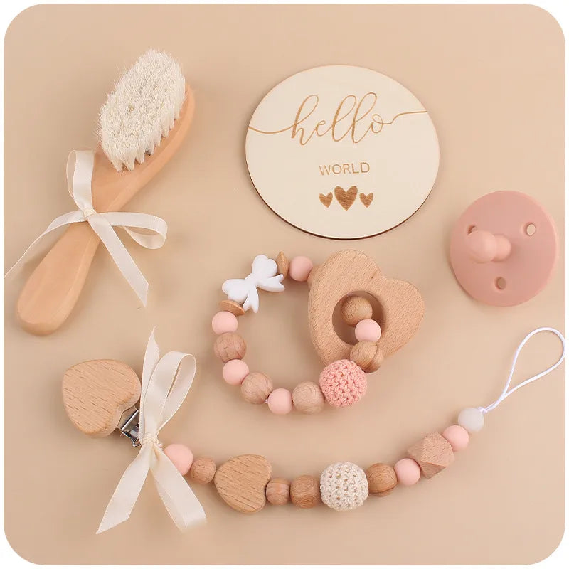 Cute Solid Color Bow Knot Beech Silica Gel Baby Accessories