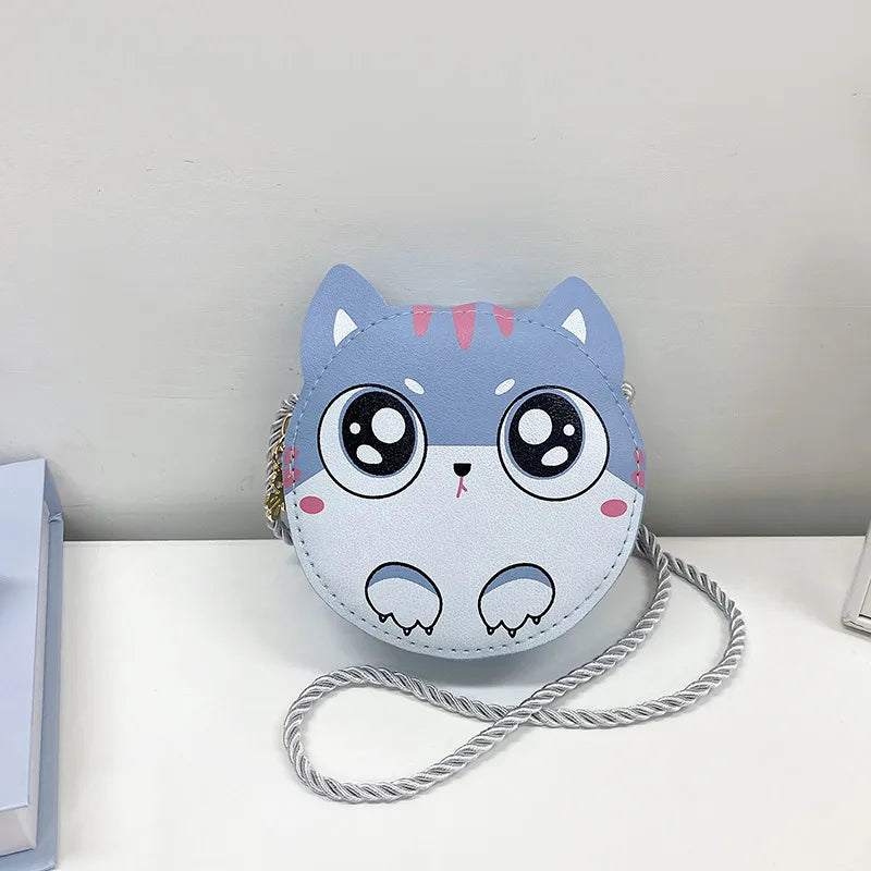 New New Style Children's Bag Cute Cat Girl Toddler Shoulder Crossbody Bag Western Style Accessories Coin Purse