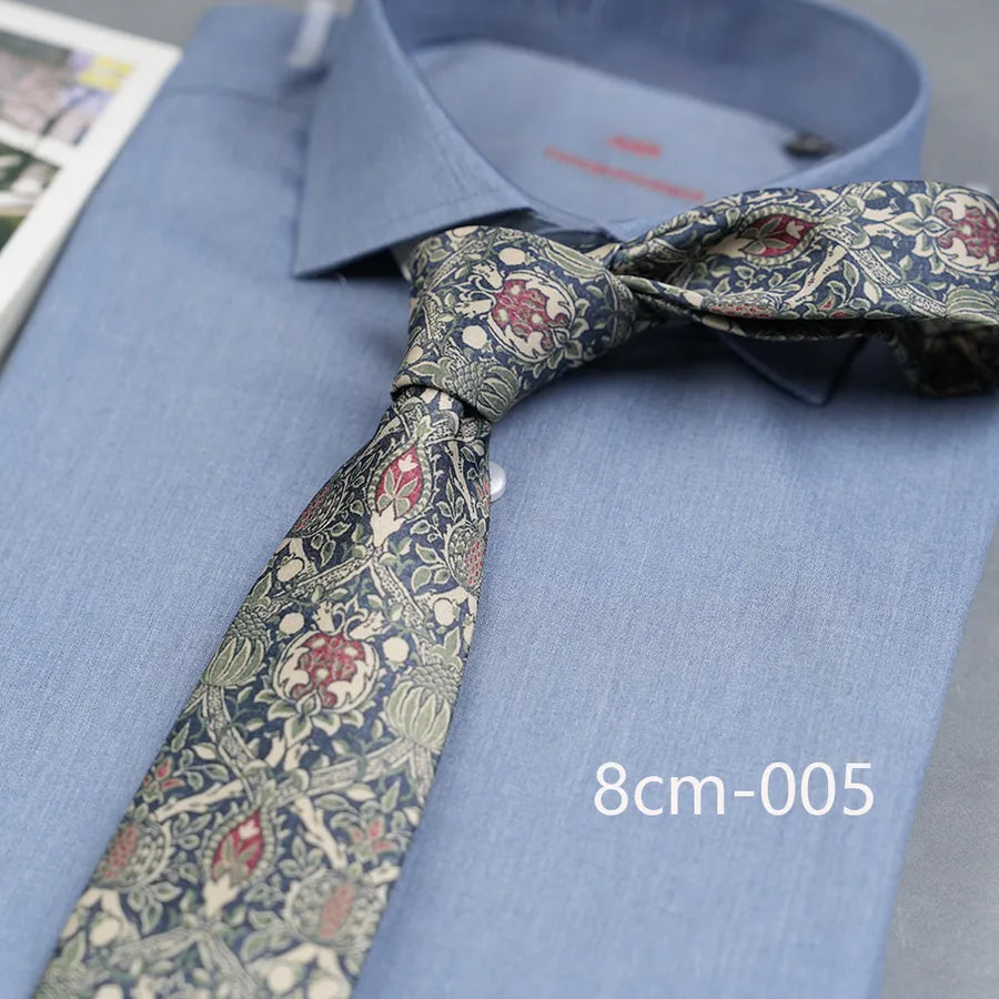 Casual Ditsy Floral Plant Polyester Yarn Men's Tie