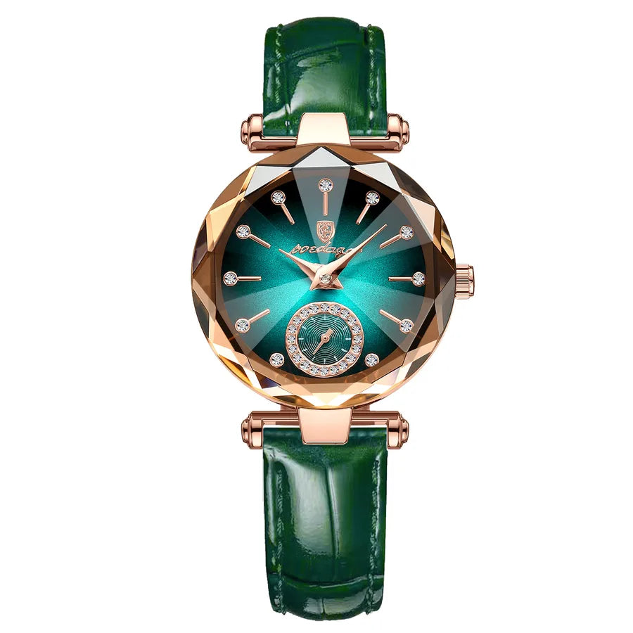 casual color block buckle quartz women's watches