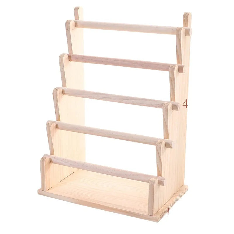Solid Wood Bracelet Display Stand for Stall Buddha Beads Bracelet Stand Watch Jewelry Display Rack Hair Tie Storage