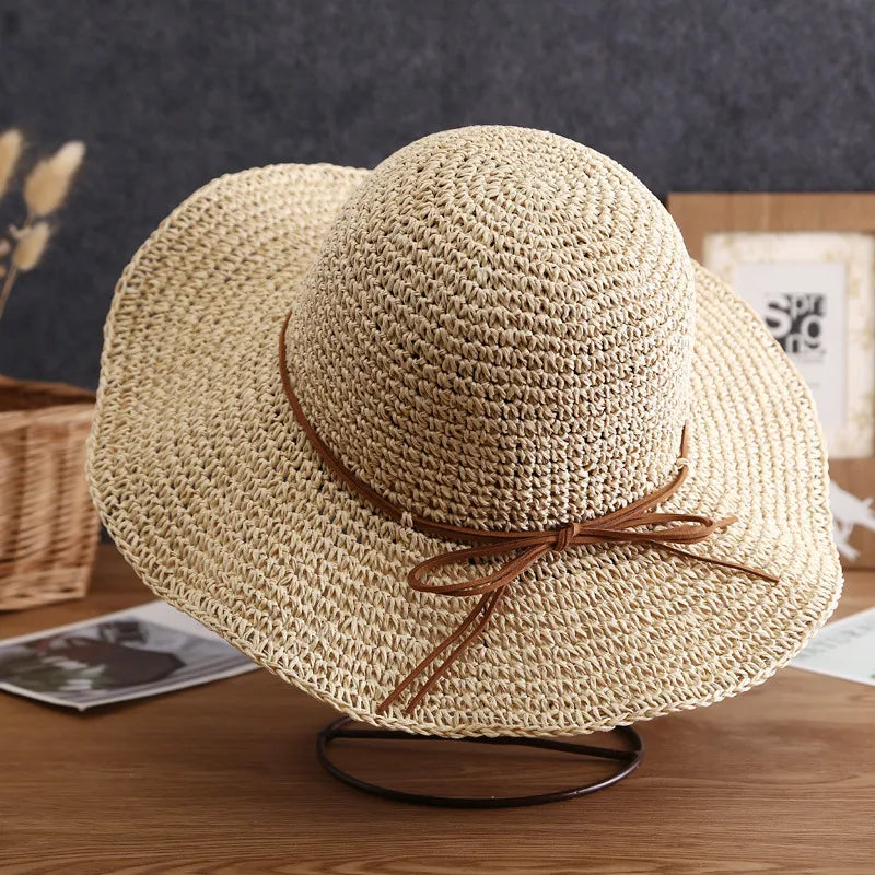 Women's Vacation Bow Knot Big Eaves Sun Hat