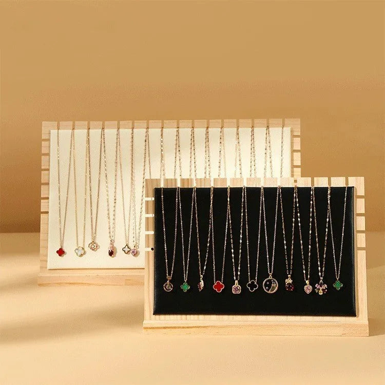 1 Piece solid wood Flannel Simple Style L Shape Jewelry Display