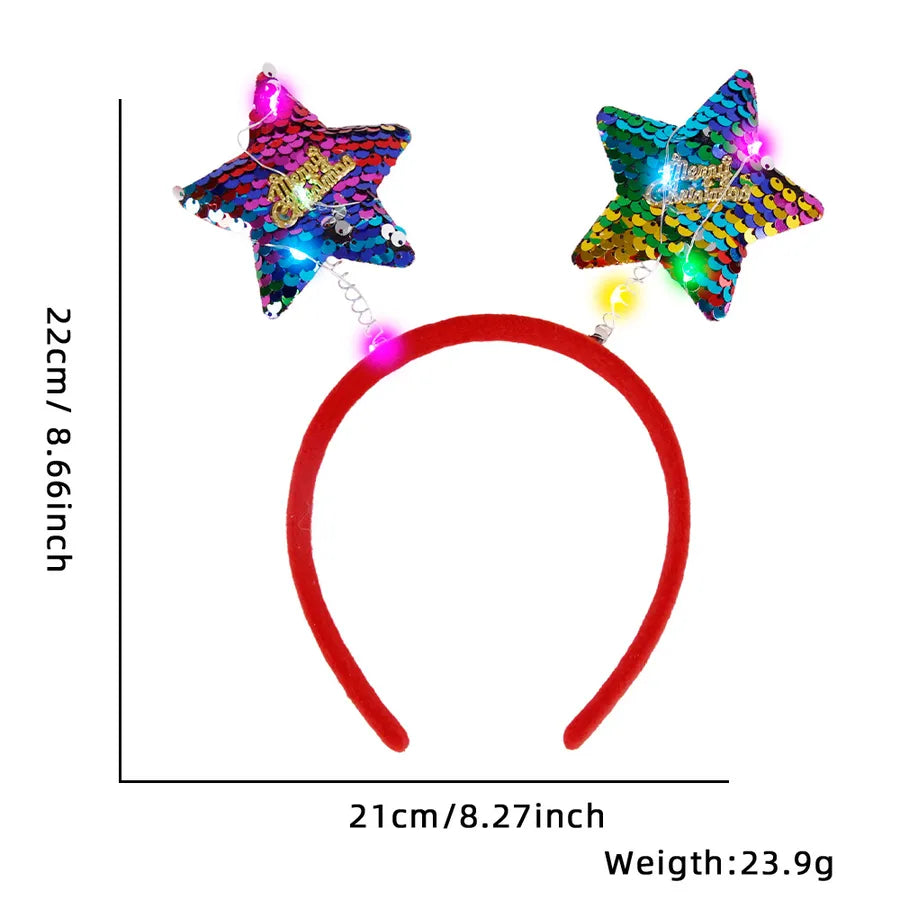 Christmas Cartoon Style Cute Bow Knot Antlers Plastic Party Festival headband