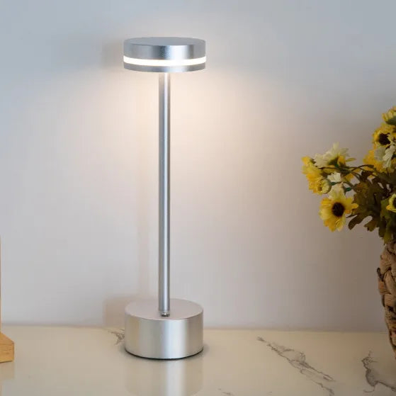 Modern Simple Iron Art Creative I-Shaped Night Light Bedroom Bedside Warm Touch LED Desk Lamp