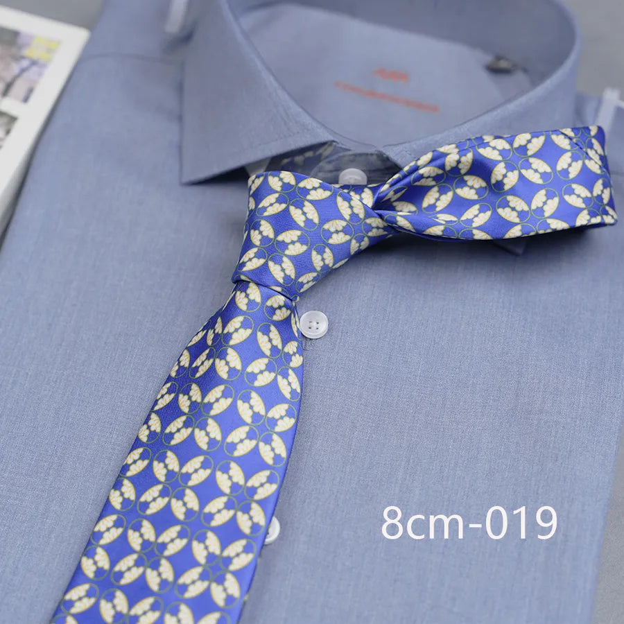 Casual Ditsy Floral Plant Polyester Yarn Men's Tie