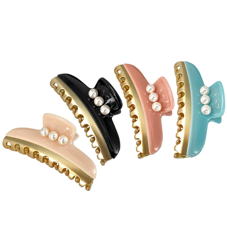 EManco  New Classic High-End Pearl Claw Clip Elegant Hairpin Hair Claw Ins Style Shark Clip