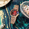 classic style solid color single folding buckle quartz women's watches