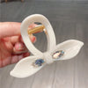 Shiny Rhinestone Jelly Color Medium Hair Claw Clip Elegant Lazy Updo Fashionable New Style Sweet Girl Hair Accessories
