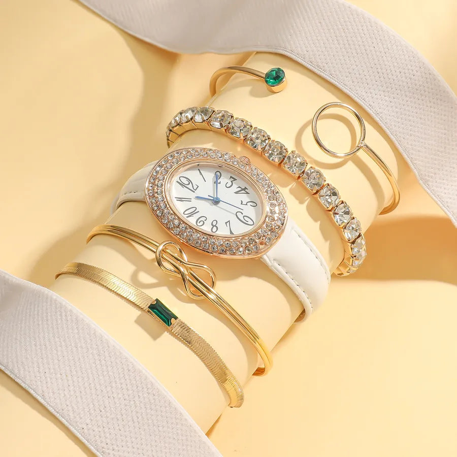 Casual Solid Color Buckle Quartz Women's Watches