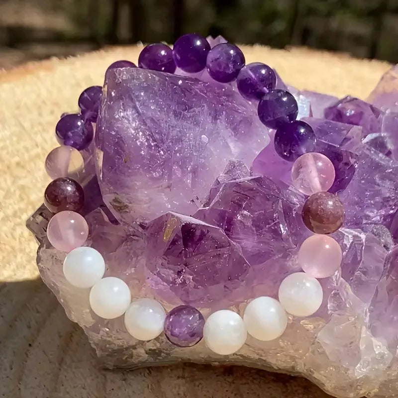 hot sale natural stone round bead bracelet elastic rope bracelet retro simple  fashion ladies bracelet wholesale