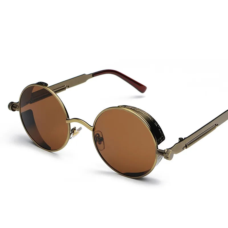 hip-hop punk streetwear round pc round frame full frame men's sunglasses
