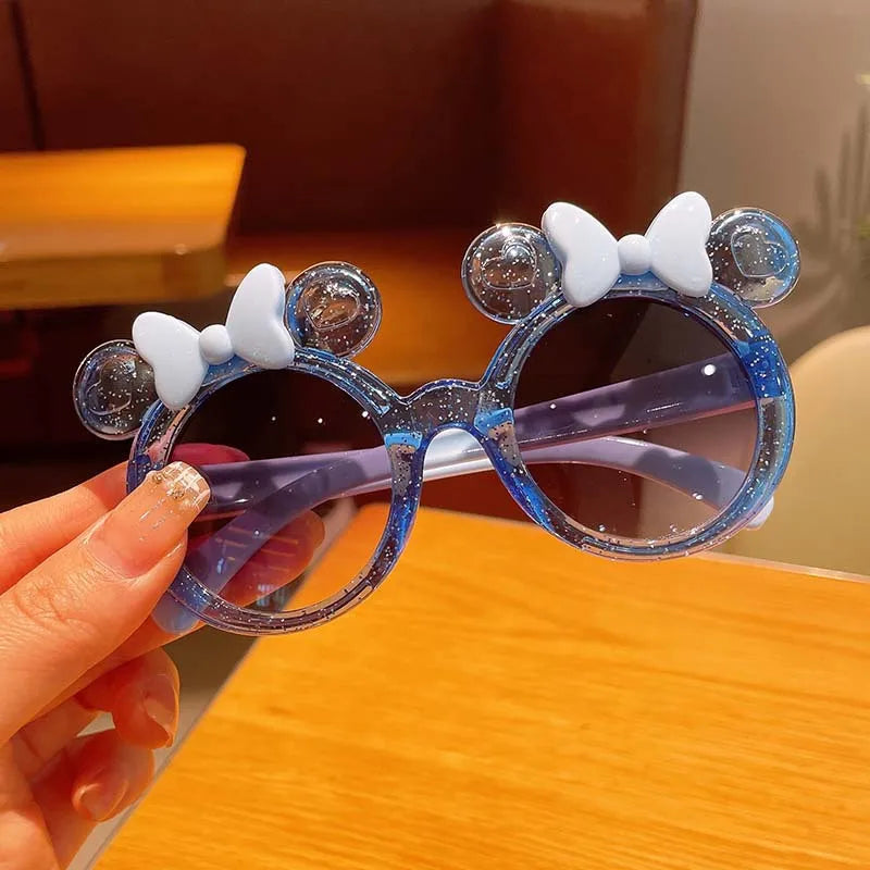 Cute Bow Knot Pc Round Frame Full Frame Kids Sunglasses