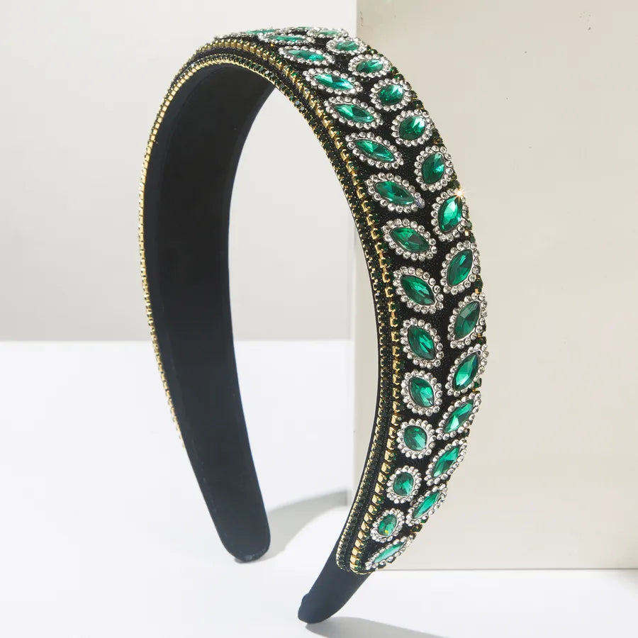 Baroque Style Modern Style Simple Style Women's Geometric Rhinestone Inlay Glass Hair Band