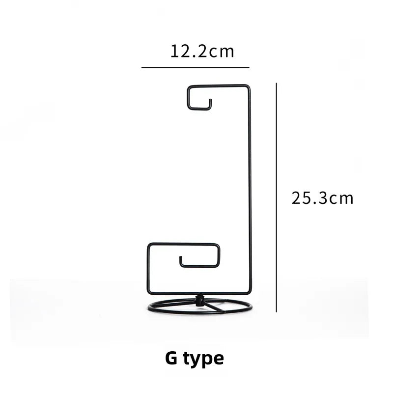 Simple micro landscape hanging hook  style iron stand detachable vase green plant stand desktop decoration creative base