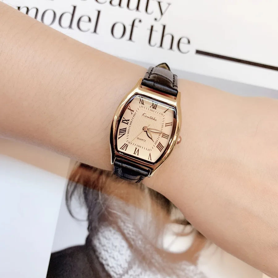Simple Style Solid Color Buckle Quartz Watch Women's Watches