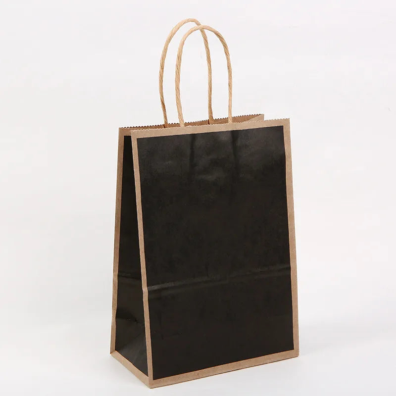 simple style solid color kraft paper daily gift bags 1 piece