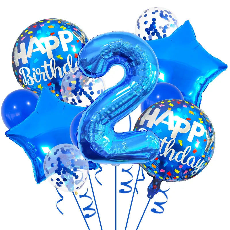 Birthday IG Style Letter Number Star Aluminum Film Party Festival Balloons