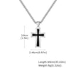 Wholesale Jewelry Vintage Style Classic Style Cross 201 Stainless Steel Necklace Square Pearl Chain
