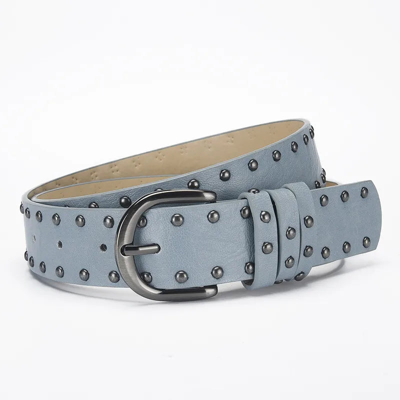 Casual Elegant Lady Solid Color Imitation Leather Alloy Plating Unisex Leather Belts