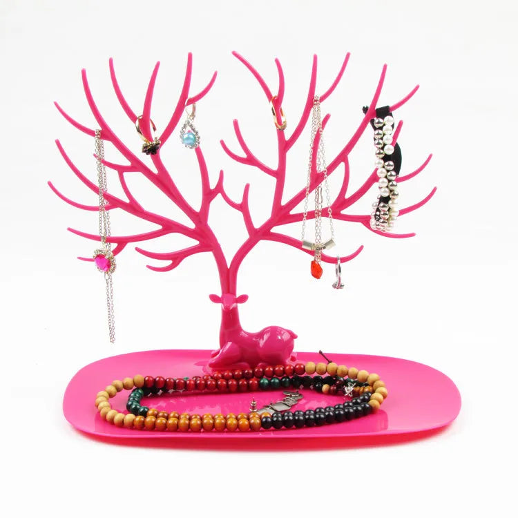 jewelry shelf creative plastic tree  nail earrings bracelet necklace storage rack desktop jewelry display stand