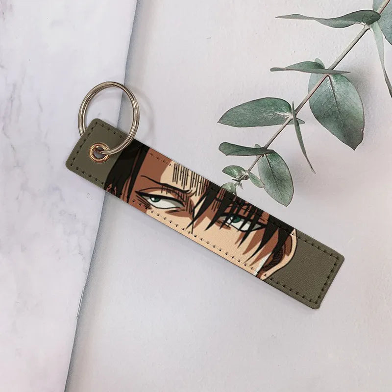 cartoon style cartoon pu leather printing bag pendant keychain